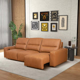 Grant Triple PWR Convertible Sofa - Cognac Leather