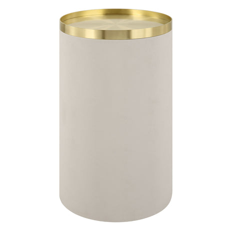 Circuit Brass & White Accent Table - White / Gold by Uttermost - View 1