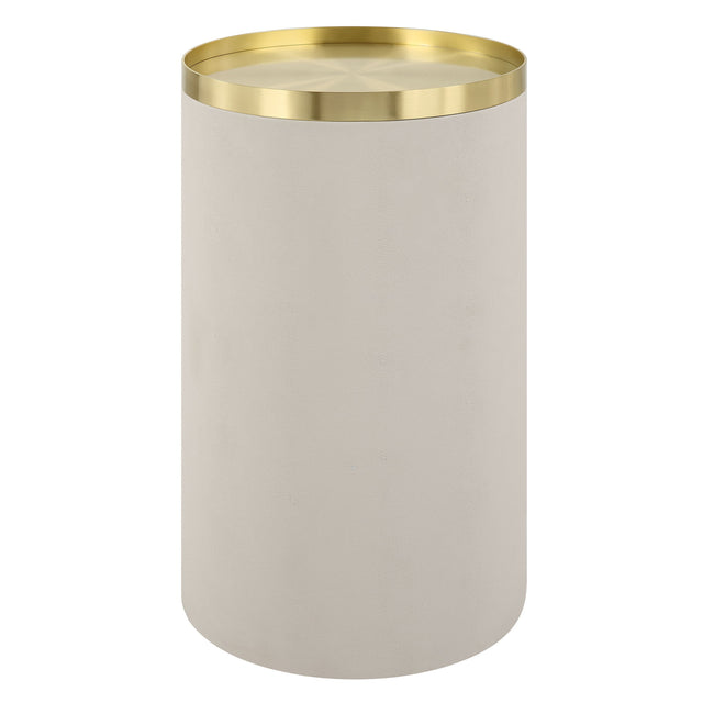 Circuit Brass & White Accent Table - White / Gold by Uttermost - View 1
