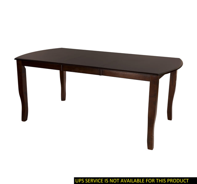 Dark Cherry Finish Simple Design 1pc Dining Table with Separate Extension Leaf Mango Veneer Wood Dining Furniture - B01156366 - Home Elegance USA - 1