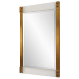 Nera Plated Brass Mirror - White / Light Brown by Uttermost - View 4