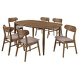Whisten Walnut 7-piece Solid Wood Dining Set - sold by Home Elegance USA