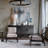 Lyle Accent Chair Beige - White / Dark Brown by Uttermost - View 8