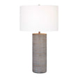 Monolith Table Lamp - Dark Gray / White by Uttermost - View 1