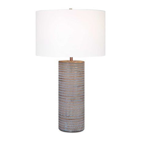 Monolith Table Lamp - Dark Gray / White by Uttermost - View 1