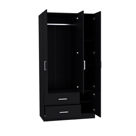 Four Door Armoire Crosby, Bedroom, Black - sold by Home Elegance USA