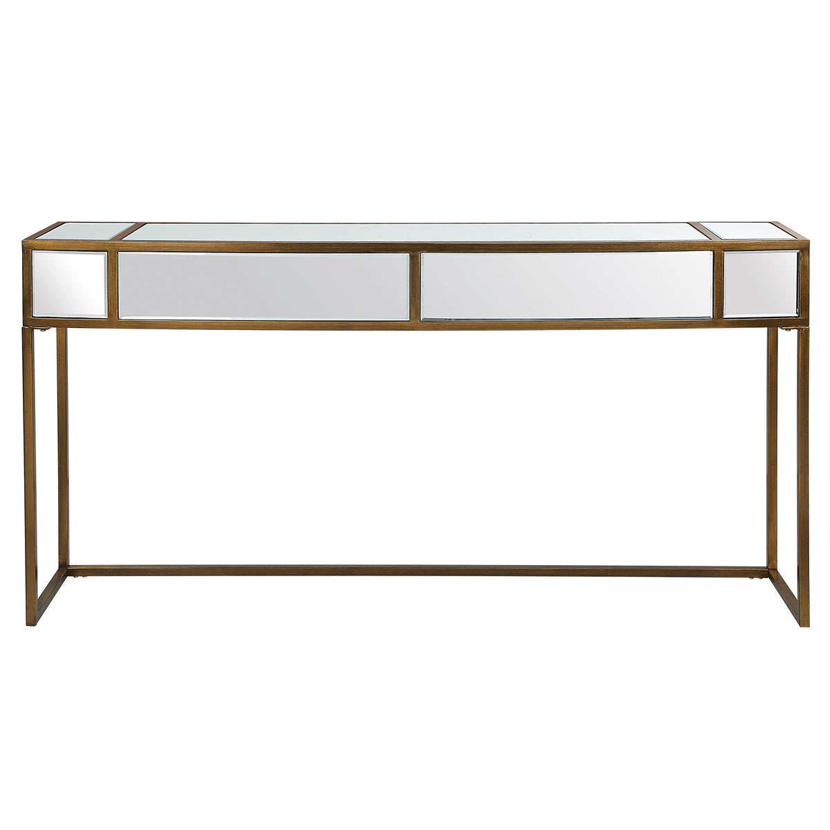 Reflect Mirrored Console Table - White / Yellow by Uttermost - View 1