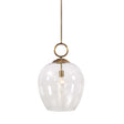 Calix Large Blown Glass 1 Light Pendant - White / Yellow by Uttermost - View 1