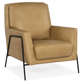 Amette Metal Frame Club Chair - Light Brown / Black by Hooker Furniture - View 1