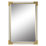 Malik White & Gold Mirror - White / Black by Uttermost - View 1