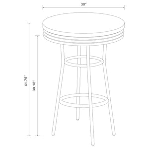 Bar Table - Theodore Round Bar Table Chrome and Glossy White