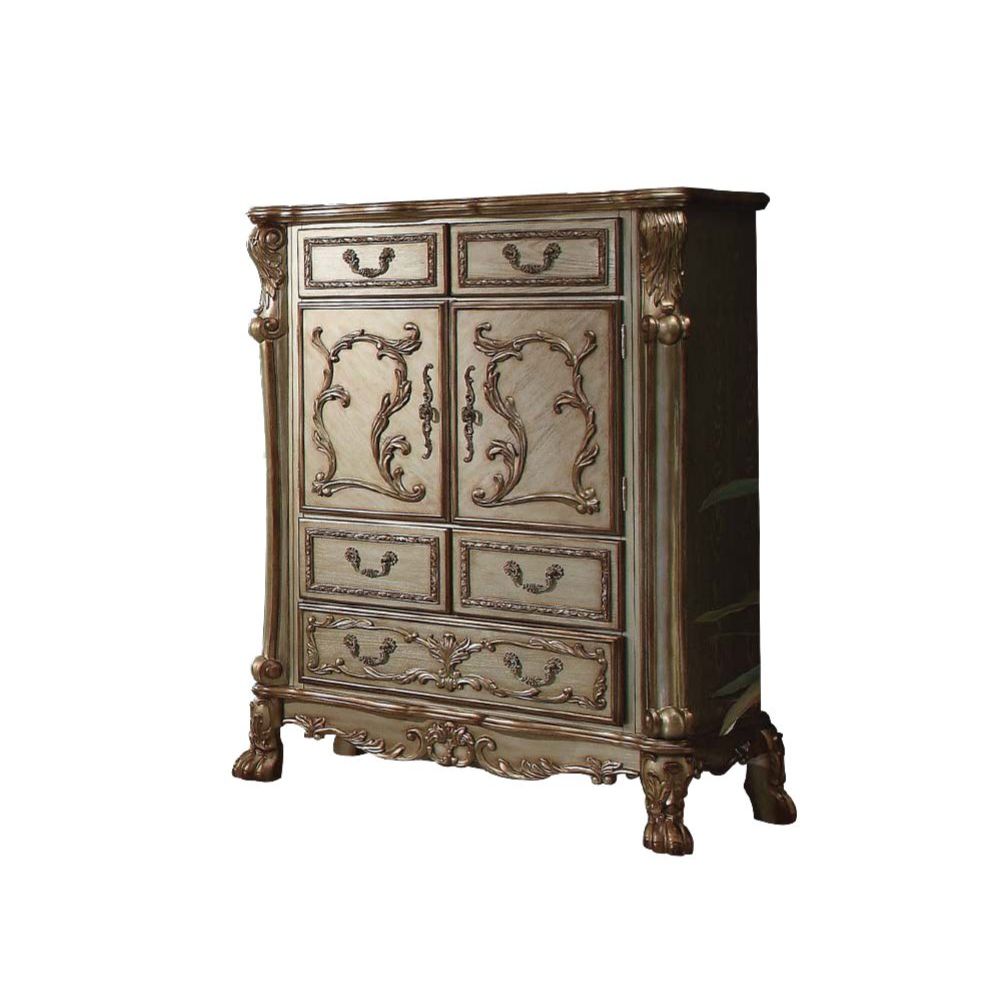 Acme - Dresden Chest 23166 Gold Patina & Bone Finish