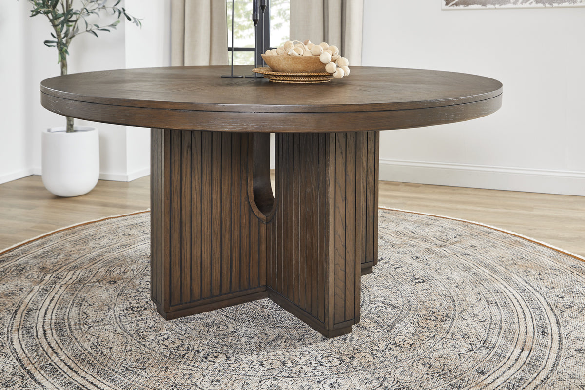 Athens Round Dining Table - Chocolate Brown | Flexsteel