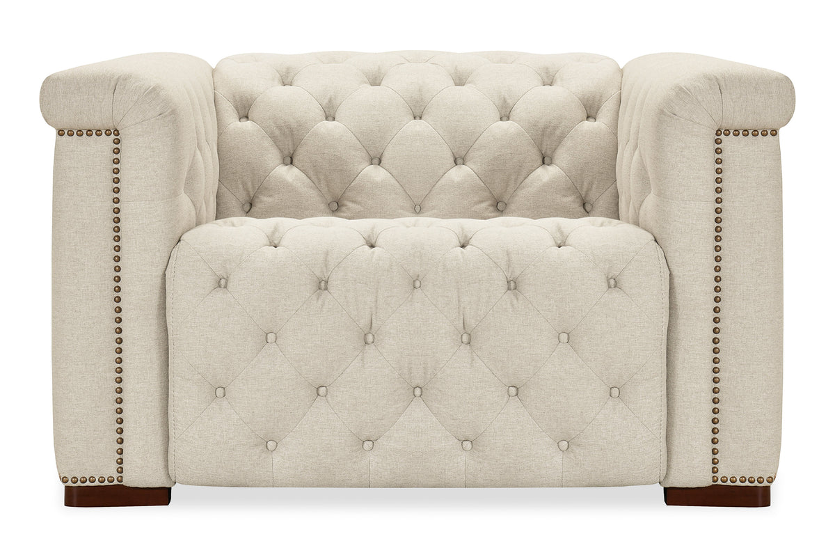 Savion Deux Power Recliner With Power Headrest - Beige by Hooker Furniture - View 11