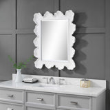 Sea Coral Coastal Mirror - Silver / White by Uttermost - View 3