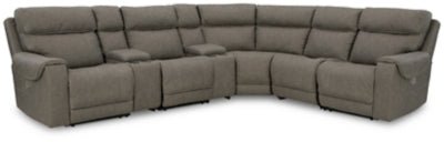 Ashley Fossil Starbot 23501S7 7 - Piece Power Reclining Sectional - Faux Leather - 23501S7 - Home Elegance USA - 1