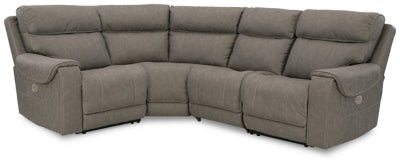 Ashley Fossil Starbot 23501S6 4 - Piece Power Reclining Sectional - Faux Leather | Home Elegance USA