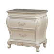 Acme - Chantelle Nightstand W/Granite Top 23543 Pearl White Finish
