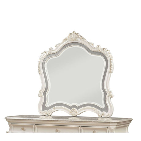 Acme - Chantelle Mirror 23544 Pearl White Finish