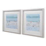 Sea Glass Sandbar Framed Prints (Set of 2) - Light Blue by Uttermost - View 3