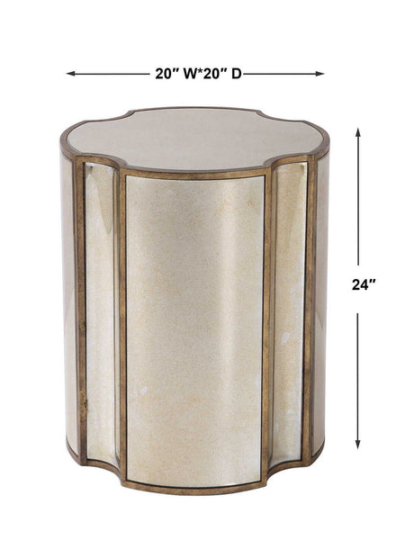 Harlow Mirrored Accent Table - Gold by Uttermost - View 5