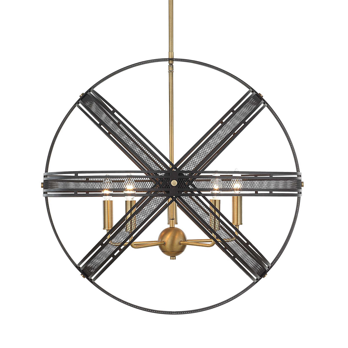 Spherical 5 Light Pendant - Bronze / Black by Uttermost - View 6
