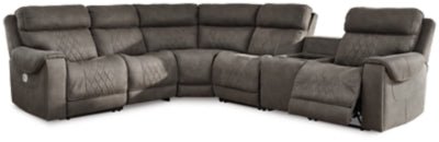 Ashley Gunmetal Hoopster 23703S5 6 - Piece Power Reclining Sectional - 23703S5 - Home Elegance USA - 1