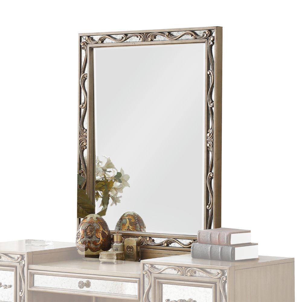 Acme - Orianne Vanity Mirror 23798 Antique Gold Finish