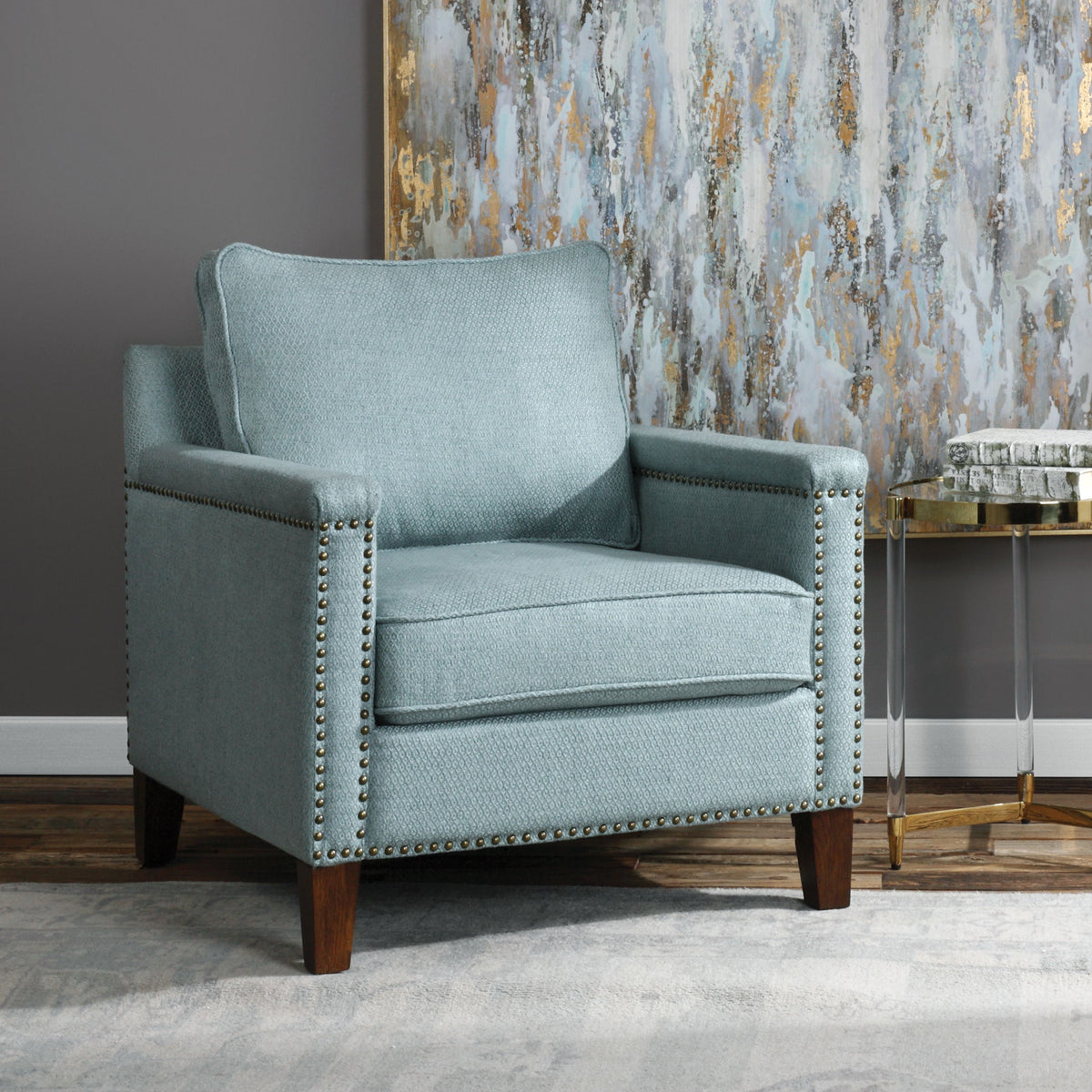 Charlotta Accent Chair Sea Mist - Light Blue by Uttermost - View 2