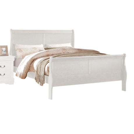 Acme - Louis Philippe EK Bed 23827EK White Finish