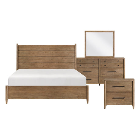 Pinehurst Brown Hickory Veneer Platform Bedroom Set – Homelegance - sold by Home Elegance USA