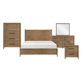 Pinehurst Brown Hickory Veneer Platform Bedroom Set – Homelegance - Home Elegance USA