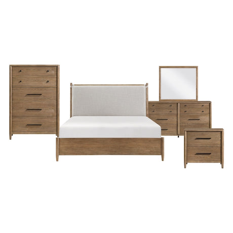 Pinehurst Brown Hickory Veneer Platform Bedroom Set – Homelegance - sold by Home Elegance USA