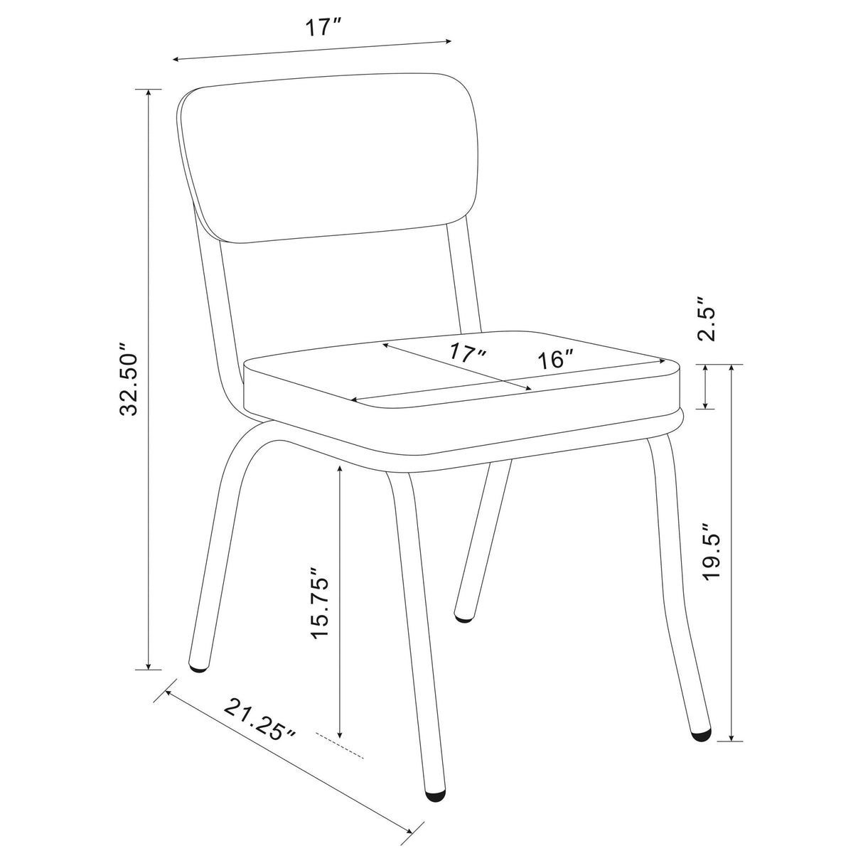 Retro 5 - piece Round Dining Set Glossy White and Black - 2388 - S5 - image - 9