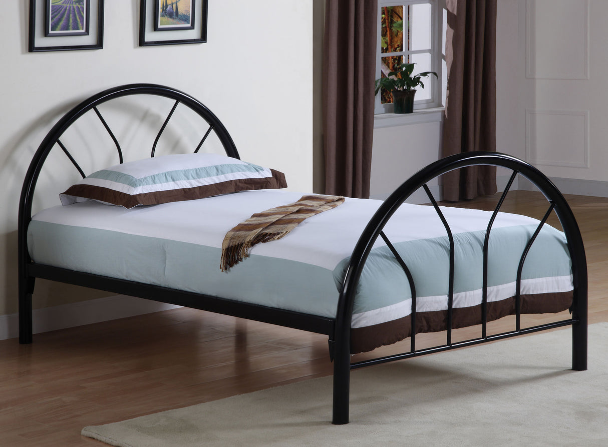 Twin Bed - Marjorie Metal Twin Open Frame Bed Black