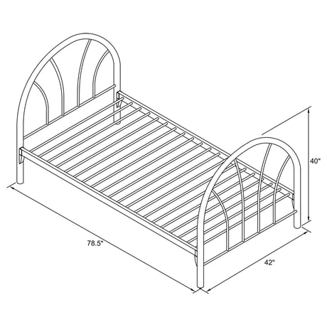 Twin Bed - Marjorie Metal Twin Open Frame Bed Black