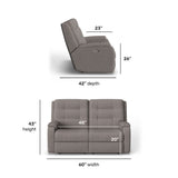 Arlo Transitional Fabric Power Reclining Loveseat | Flexsteel