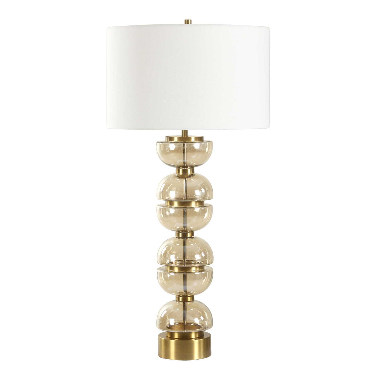 Assemble Half-Sphere Table Lamp Brass / Brown / Gold - Light Brown / Gold by Uttermost - View 3
