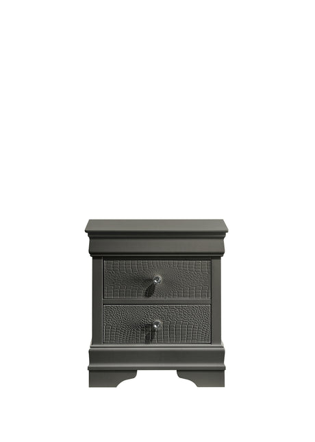 Blaze Upholstered Modern Style 4 Pc Full Bedroom Set with LED Headboard Made with Wood in Metallic Gray(NJ INVENTORY) - sold by Home Elegance USA