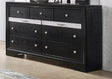 Modern Luxury 1pc Glam 7-Drawer Dresser Pullout Jeweler Tray Silver Panel Bedroom Solid Wood Wooden Furniture