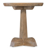 Vineyard Row Round Pedestal End Table - Light Brown by Hooker Furniture - View 4