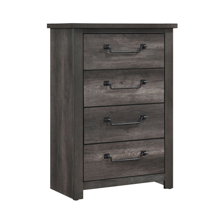 Gray Finish 4-Drawers Storage Chest 1pc Wooden Furniture Traditional Design