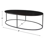 Coreene Oval Coffee Table - Black by Uttermost - View 6