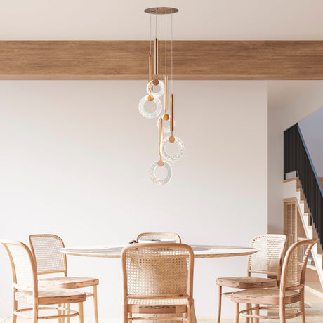 Glitter Rings Flush Chandelier // Bronze  | Finesse - Home Elegance USA