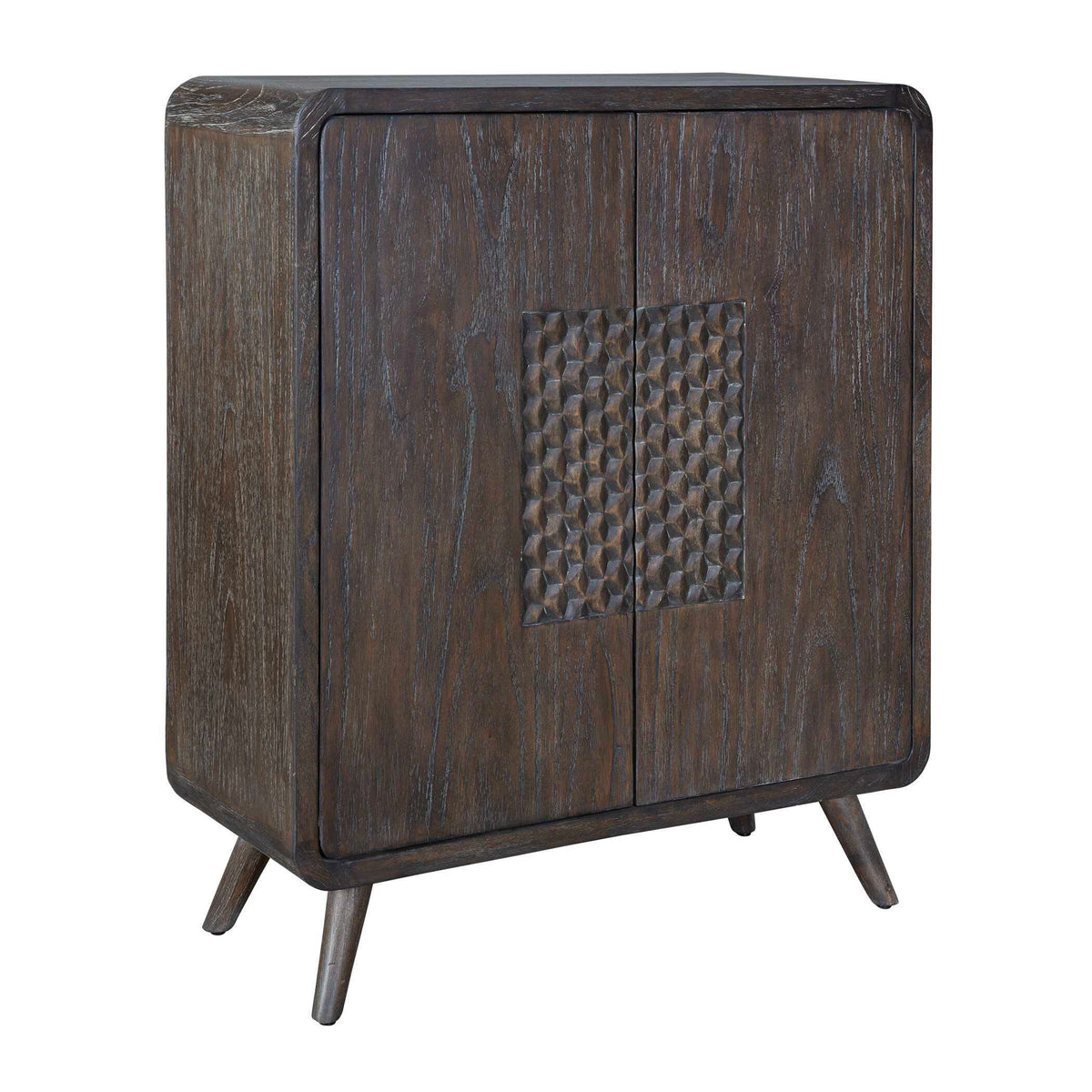Hausen 2 Door Mid-Century Cabinet - - Dark Brown by Uttermost - View 3