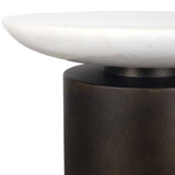 Olso Outdoor Accent Table Bronze / White - Dark Brown / White by Uttermost - View 4