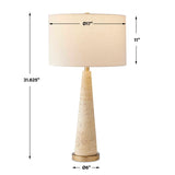 Perkins Travertine Table Lamp - Light Brown by Uttermost - View 7