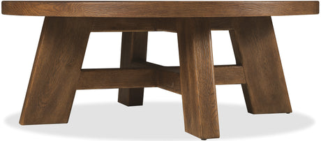 Driftwood Round Coffee Table Medium Wood - Dark Brown by Hooker Furniture - View 1