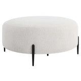 Arles Large Plush Ottoman - White by Uttermost - View 4