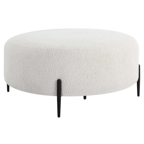 Arles Large Plush Ottoman - White by Uttermost - View 4
